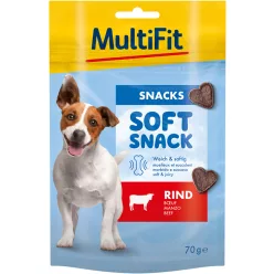   MultiFit Soft Snack - Gustare moale pentru câini, cu vită 70g