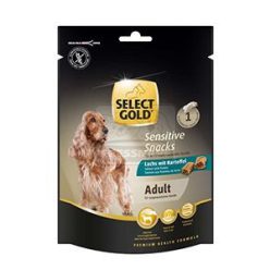   Select Gold Sensitive Snacks Recompensă pentru câini adulți cu somon și cartofi 160 g