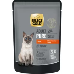   Select Gold Pure Hrană umedă pentru pisici adulte cu curcan 85 g