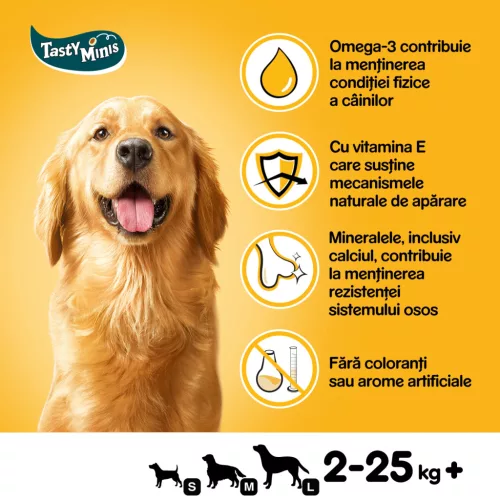 Pedigree Tasty Bites recompense pentru câini adulți, cu pui 130 g