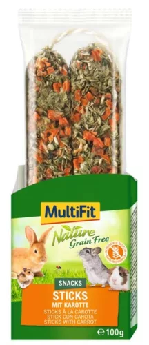 MultiFit Nature Baton dublu fără cereale pentru mamifere mici, cu morcovi 2x50g