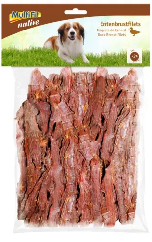MultiFit Native Recompensă pentru câini, cu file de piept de rață 750g