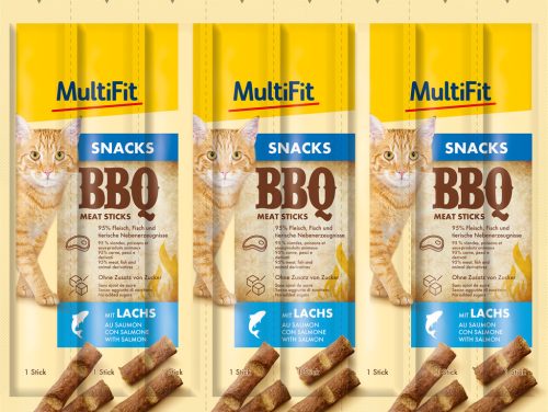 MultiFit BBQ Recompensă pentru pisici, cu somon, 8 buc, 40g