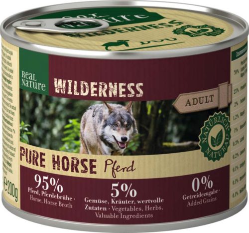 Real Nature Wilderness Hrană umedă pentru câini adulți, cu carne de cal 200 g