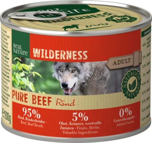 Real Nature Wilderness Hrană umedă pentru câini adulți, cu vită 200 g