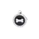 MyFamily Glam Medalion rotund cu model os negru