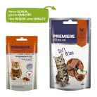 Premiere Soft Bites Recompense pentru pisici cu ficat de pui și măr 40 g