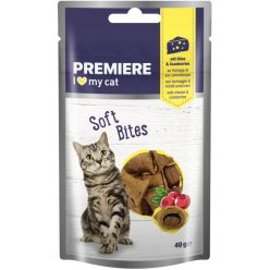   Premiere Soft Bites Recompense pentru pisici cu brânză și afine 40 g