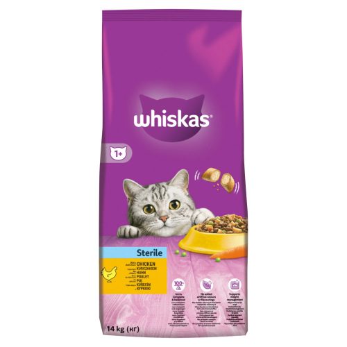 Whiskas hrană uscată pentru pisici adulte sterilizate 14 kg