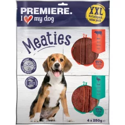   Premiere Meaties Recompense pentru câini cu vită și rață 4 x 250 g