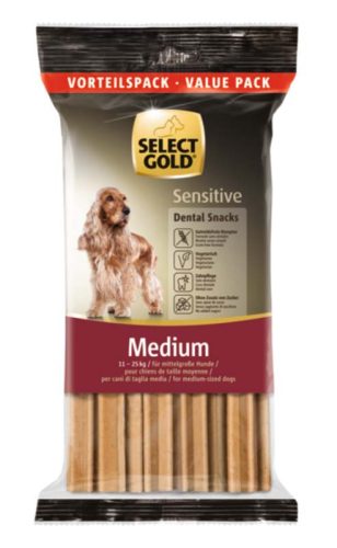 Select Gold Sensitive Dental Snacks Recompensă pentru câini de talie medie 504g