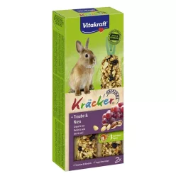   Vitakraft Kräcker Batoane crocante cu nuci și struguri pentru iepuri pitici 2 buc.