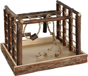 AniOne Loc de joacă din lemn natural