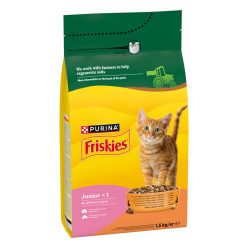   Friskies Junior Hrană uscată pentru pisici, cu pui, curcan, legume și lapte 1,5kg