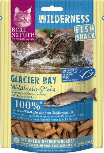 Real Nature Wilderness Recompense pentru pisici, cu fâșii de somon 35g