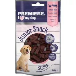   Premiere Sticks Recompense pentru câini juniori cu pui și vită 70 g
