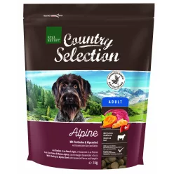   Real Nature Country Alpine Hrană uscată pentru câini adulți cu vită și curcan 1 kg