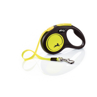 Flexi Neon Lesă retractabilă pentru câini S