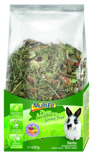 MultiFit Grainfree Herbs Hrană completă pentru iepuri pitici 400 g