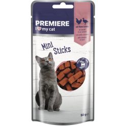   Premiere Mini Sticks Recompense pentru pisici cu pui și rață 50 g