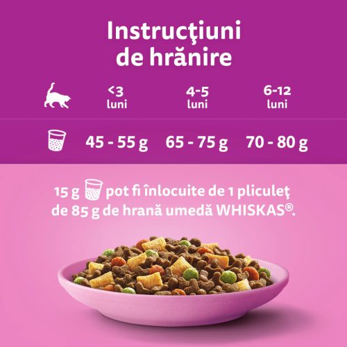 Whiskas Junior hrană uscată cu pui pentru pisici junioare 800 g