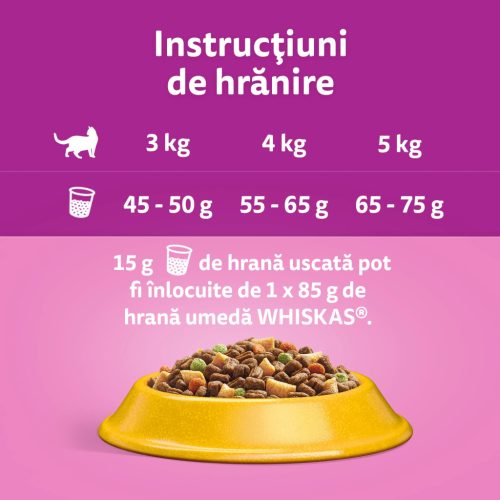 Whiskas Hrană uscată pentru pisici adulte cu pui 300 g