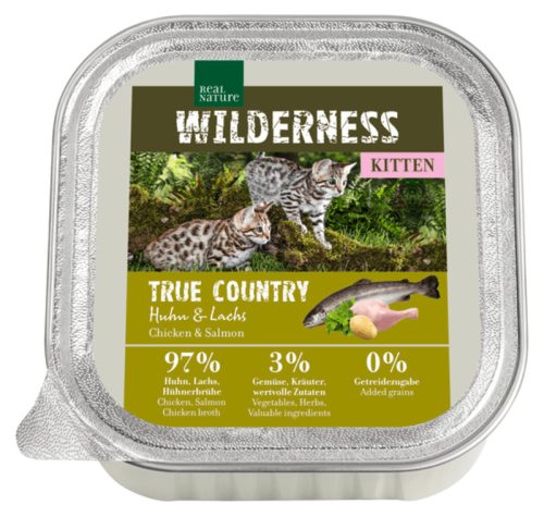Real Nature Wilderness Hrană pentru pisici, cu pui și somon 100g