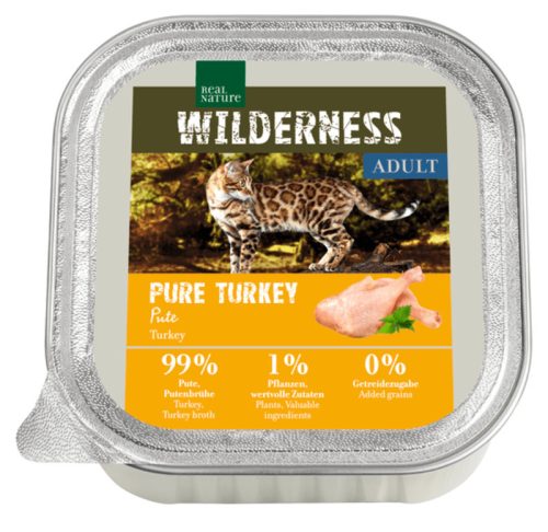 Real Nature Wilderness Hrană pentru pisici adulte, cu curcan 100g