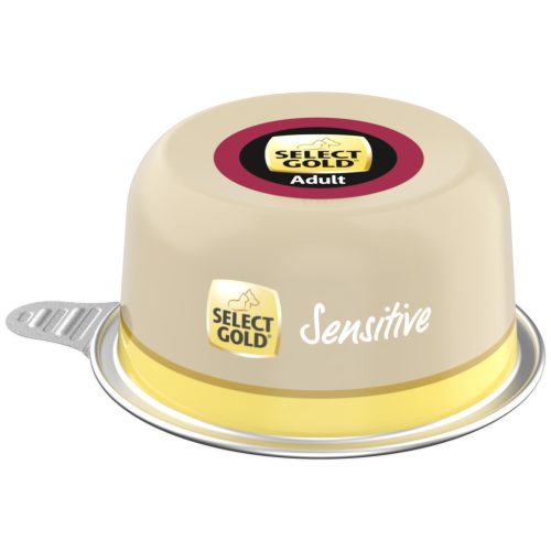 Select Gold Sensitive Hrană umedă pentru câini adulți, de talie mică, cu vită și orez 125 g 