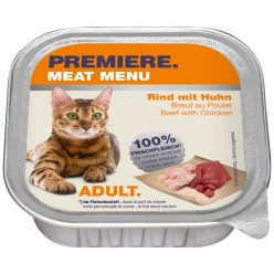   Premiere Meat Menu Hrană pentru pisici cu vită și pui 100 g