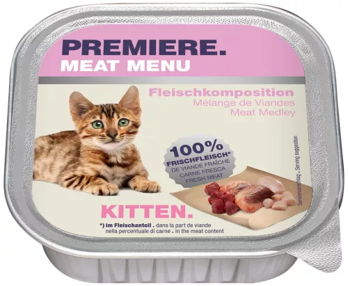 Premiere Meat Menu Hrană pentru puii de pisică cu carne 100 g