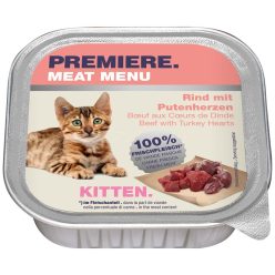   Premiere Meat Menu Hrană pentru puii de pisică cu vită și curcan 100 g