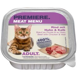   Premiere Meat Menu Hrană pentru pisici cu vită și pui 100 g