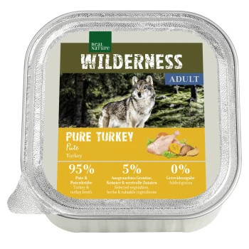 Real Nature Wilderness Hrană umedă pentru câini adulți, cu curcan 100 g