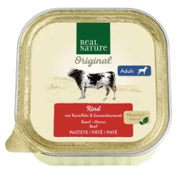   Real Nature Original Hrană umedă pentru câini adulți, vită 100 g