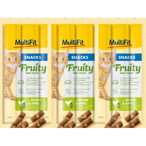 MultiFit Fruit Recompense pentru pisici, cu pui și măr 40 g