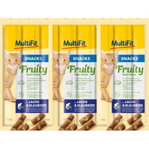 MultiFit Fruit Recompense pentru pisici, cu somon și afine 40 g