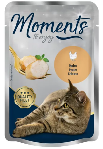 Moments Hrană umedă pentru pisici adulte cu pui în sos 70 g