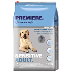   Premiere Sensitive Hrană pentru câini adulți cu somon și orez 12,5 kg