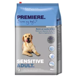   Premiere Sensitive Hrană pentru câini adulți cu somon și orez 4 kg