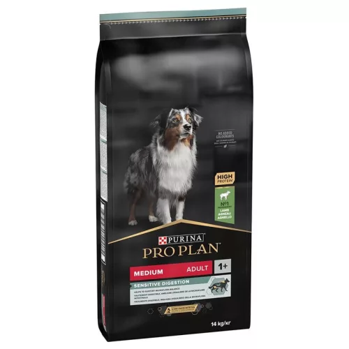 Pro Plan Sensitive Digestion Hrană uscată pentru câini adulti de talie medie, cu miel 14 kg