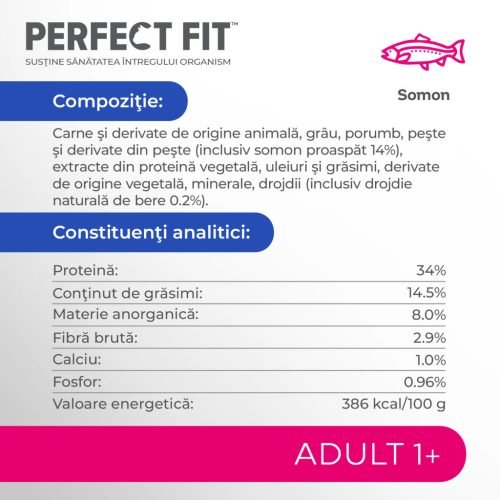 Perfect Fit hrană uscată pentru pisici adulte cu somon 750 g