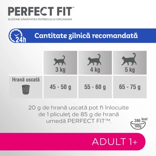 Perfect Fit hrană uscată pentru pisici adulte cu somon 750 g