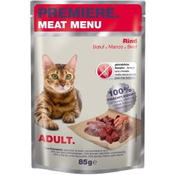 Premiere Meat Menu Hrană pentru pisici cu vită 85 g