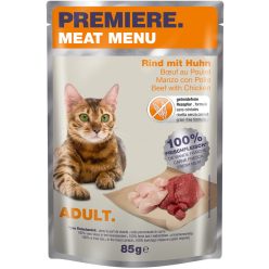   Premiere Meat Menu Hrană pentru pisici cu vită și pui 85 g