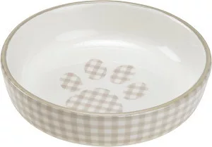 AniOne Bol ceramic pătrat cu model lăbuță 200 ml