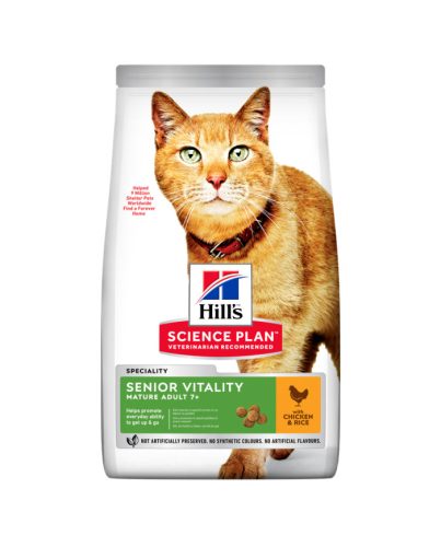 Hill's Vitality Hrană uscată pentru pisici senioare, cu pui 1,5 kg