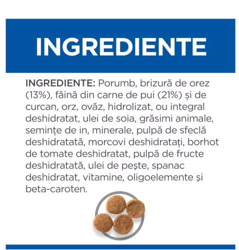 Hill's Vitality Hrană uscată pentru câini seniori de talie medie, cu pui 2.5 kg