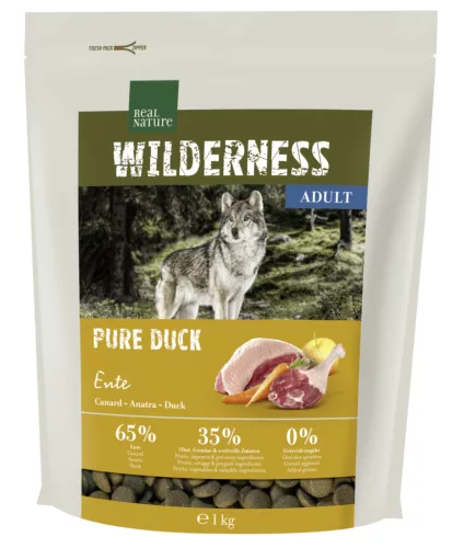 Real Nature Wilderness Hrană uscată pentru câini adulți, cu rață 1 kg