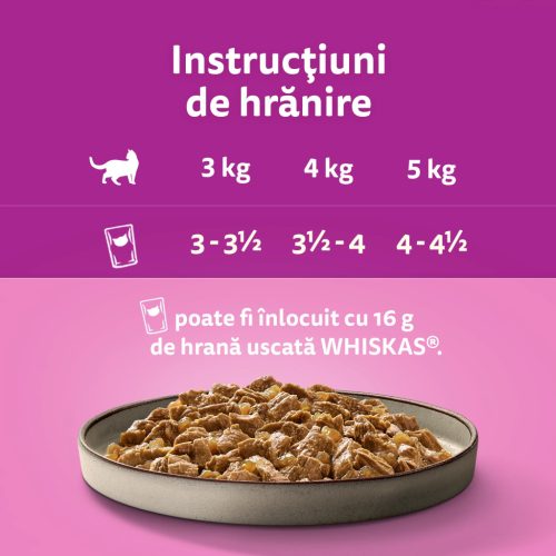 Whiskas Pure Delight hrană umedă pentru pisici adulte, cu pui în aspic 85 g